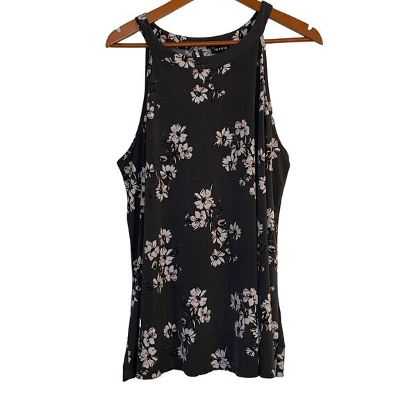 Torrid Studio Knit High Neck Tank Floral Paradise Print Plus Size - Picture 4 of 8